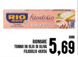 Al Discount Riomare tonno in olio di oliva filodolio offerta