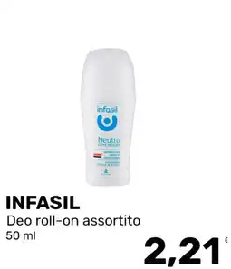 Iper Tosano INFASIL Deo roll-on offerta
