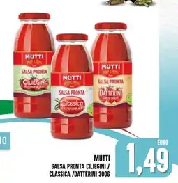 Al Discount Mutti salsa pronta ciliegini / classica/datterini offerta