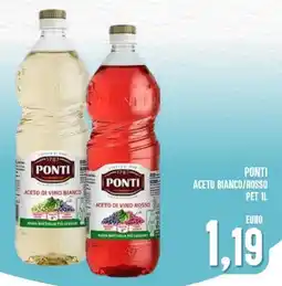 Al Discount Ponti aceto bianco/rosso pet offerta