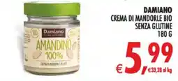 Deco Superstore Damiano crema di mandorle bio senza glutine offerta