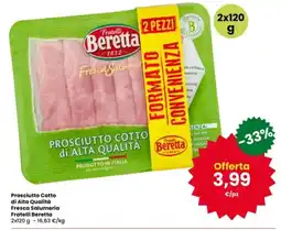 Interspar Prosciutto Cotto di Alta Qualità Fresca Salumeria Fratelli Beretta offerta