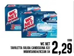 Al Discount Wc net tavoletta solida candeggina x2/ mountain x4/ocean x4 offerta