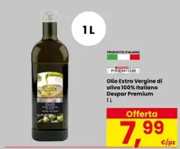 Interspar Olio Extra Vergine di oliva 100% Italiano Despar Premium offerta