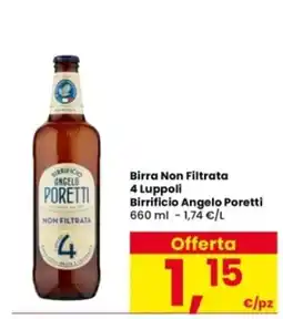 Interspar Birra Non Filtrata 4 Luppoli Birrificio Angelo Poretti offerta