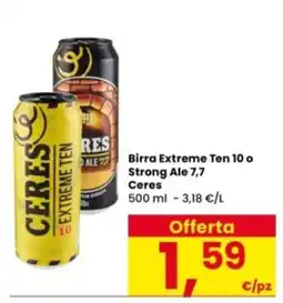 Interspar Birra Extreme Ten 10 o Strong Ale 7,7 Ceres offerta