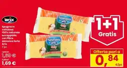 Interspar Spugna in cellulosa 100% naturale accoppiata con fibra abrasiva forte Arix offerta