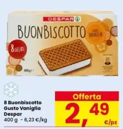 Interspar 8 Buonbiscotto Gusto Vaniglia Despar offerta