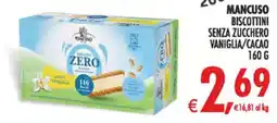 Deco Superstore Mancuso biscottini senza zucchero vaniglia/cacao offerta