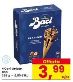 Interspar 4 Coni Gelato Baci offerta