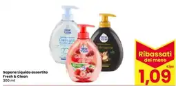 Interspar Sapone Liquido Fresh & Clean offerta