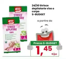 Interspar 24/30 Strisce depilatorie viso o corpo S-BUDGET offerta
