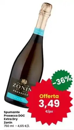 Interspar Spumante Prosecco DOC Extra Dry Zonin offerta