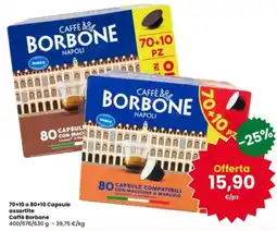 Interspar 70+10 o 80+10 Capsule Caffè Borbone offerta