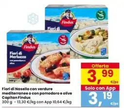 Interspar Fiori di Nasello con verdure mediterranee o con pomodoro e olive Capitan Findus offerta