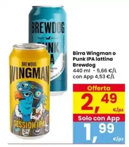 Interspar Birra Wingman o Punk IPA lattina Brewdog offerta