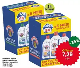 Interspar Detersivo liquido lavatrice Muschio Bianco o Marsiglia Chanteclair offerta