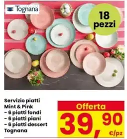 Interspar Servizio piatti Mint & Pink Tognana offerta