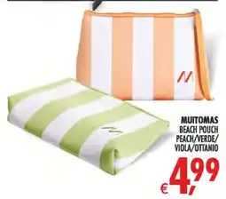 Deco Superstore Muitomas beach pouch peach/verde/ viola/ottanio offerta