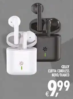 Deco Superstore Celly cuffia cordless nero/bianco offerta