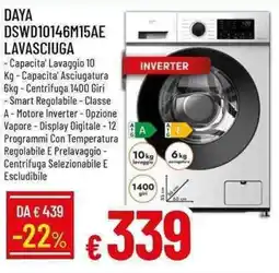 Galassia DAYA DSWD10146M15AE LAVASCIUGA offerta