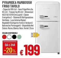 Galassia PYRAMIDEA MAMB0105R FRIGO TAVOLO offerta