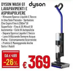 Galassia Dyson wash G1 lavapavimenti e aspirapolvere offerta