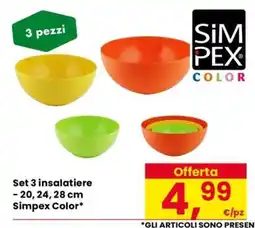 Eurospar Set 3 insalatiere offerta