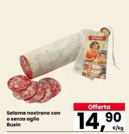Eurospar Salame nostrano con o senza aglio offerta