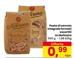 Eurospar Pasta di semola integrale formati assortiti offerta