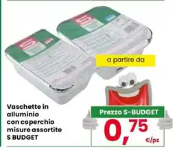 Eurospar Vaschette in alluminio con coperchio misure assortite S BUDGET offerta