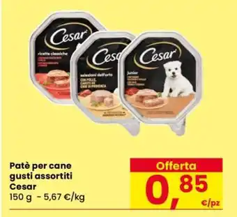 Eurospar Patè per cane gusti assortiti Cesar offerta