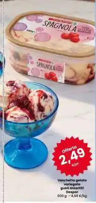 Eurospar Vaschetta gelato variegato gusti assortiti Despar offerta