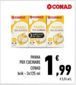 Conad PANNA PER CUCINARE CONAD offerta