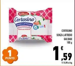 Conad CERTOSINO SENZA LATTOSIO GALBANI offerta