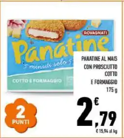 Conad Panatine al mais con prosciutto cotto e formaggio offerta