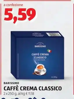 ALDI BARISSIMO CAFFÈ CREMA CLASSICO offerta