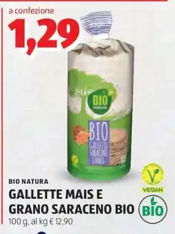ALDI BIO NATURA GALLETTE MAIS E GRANO SARACENO BIO offerta