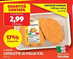 ALDI COTOLETTE DI POLLO XXL offerta