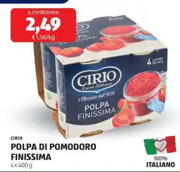 ALDI CIRIO POLPA DI POMODORO FINISSIMA offerta