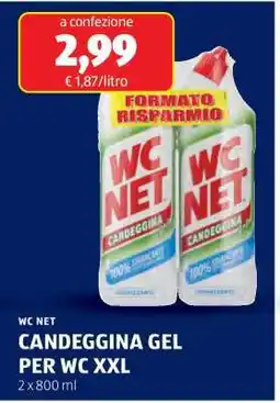 ALDI WC NET CANDEGGINA GEL PER WC XXL offerta