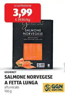 ALDI GOURMET SALMONE NORVEGESE A FETTA LUNGA offerta