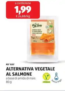 ALDI MY VAY ALTERNATIVA VEGETALE AL SALMONE offerta