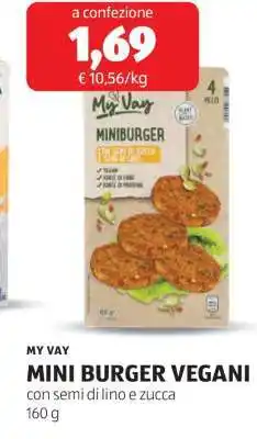 ALDI MY VAY MINI BURGER VEGANI offerta