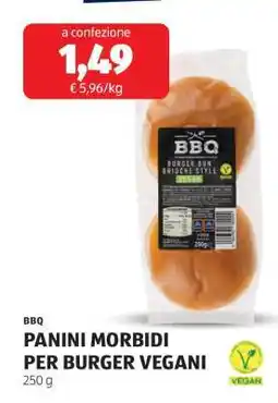 ALDI BBQ PANINI MORBIDI PER BURGER VEGANI offerta