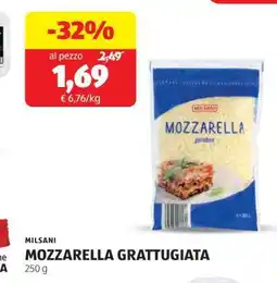 ALDI MILSANI MOZZARELLA GRATTUGIATA offerta