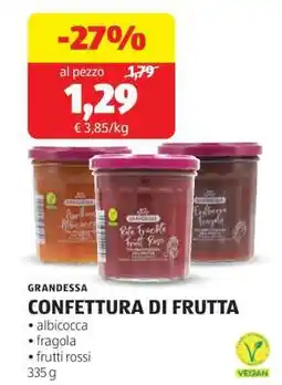 ALDI GRANDESSA CONFETTURA DI FRUTTA offerta