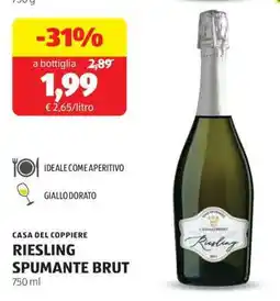 ALDI RIESLING SPUMANTE BRUT offerta