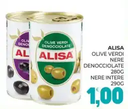 Eté Alisa olive verdi nere denocciolate, nere intere offerta