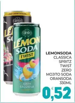 Eté Lemonsoda classica spritz zero mojito soda oransoda offerta
